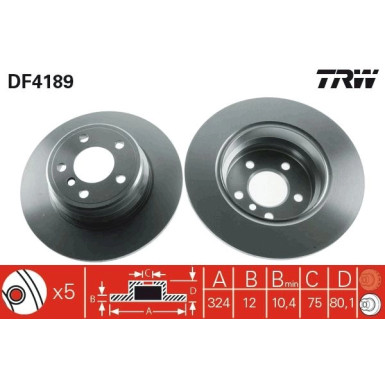 TRW | Bremsscheibe | DF4189