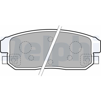 Delphi | Bremsbelagsatz, Scheibenbremse | LP1829