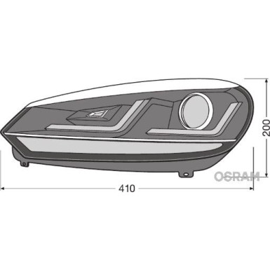 Osram | Hauptscheinwerfersatz | LEDriving® XENARC® Golf VI CHROME EDITION | LEDHL102-CM