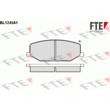 FTE | Bremsbelagsatz, Scheibenbremse | 9010071