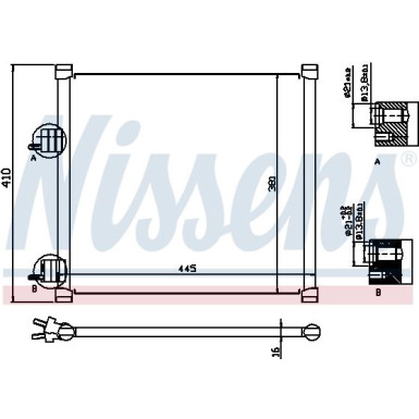 Nissens | Kondensator, Klimaanlage | 94302