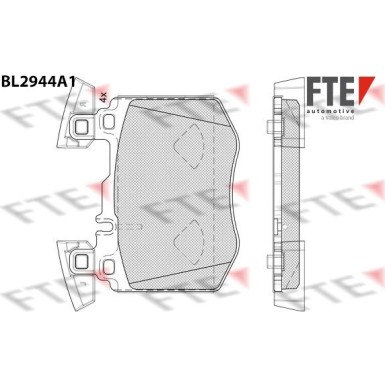 FTE | Bremsbelagsatz, Scheibenbremse | 9011188