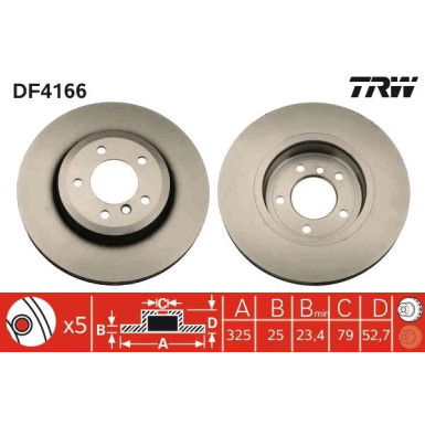 TRW | Bremsscheibe | DF4166