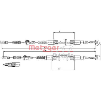 Metzger | Seilzug, Feststellbremse | 11.5854