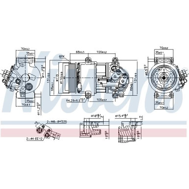 Nissens | Kompressor, Klimaanlage | 890078