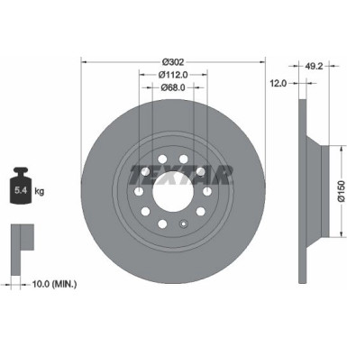 Textar | Bremsscheibe | 92132503