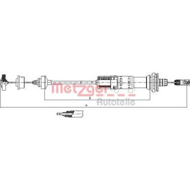 Metzger | Seilzug, Kupplungsbetätigung | 11.3048