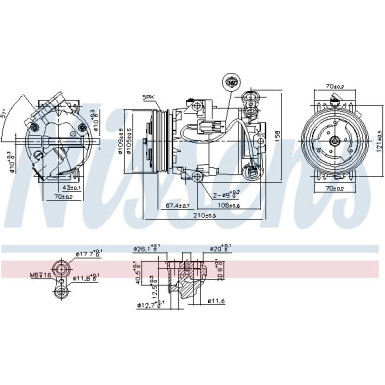 Nissens | Kompressor, Klimaanlage | 89215