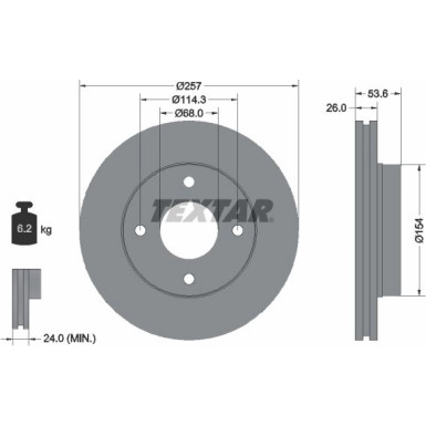 Textar | Bremsscheibe | 92253103