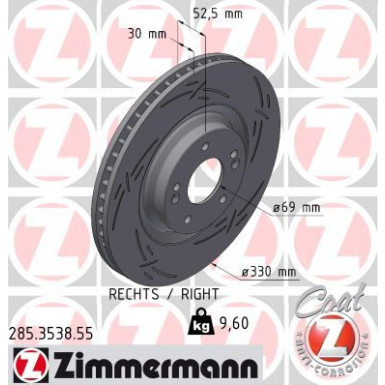 Zimmermann | Bremsscheibe | 285.3538.55