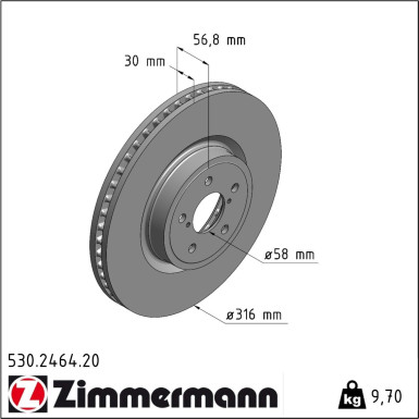 Zimmermann | Bremsscheibe | 530.2464.20