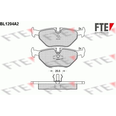 FTE | Bremsbelagsatz, Scheibenbremse | 9010061