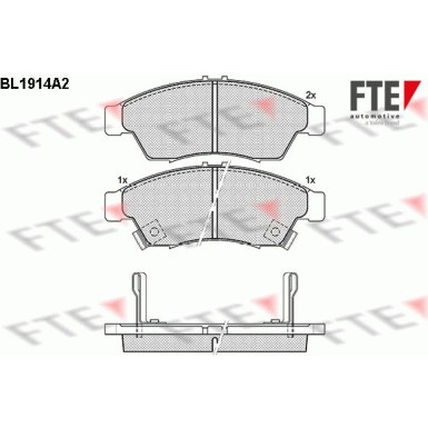 FTE | Bremsbelagsatz, Scheibenbremse | 9010504