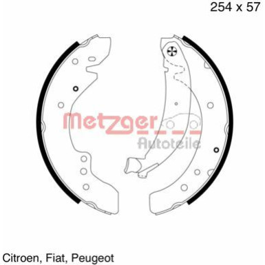 Metzger | Bremsbackensatz | MG 619