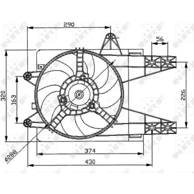 NRF | Lüfter, Motorkühlung | 47038