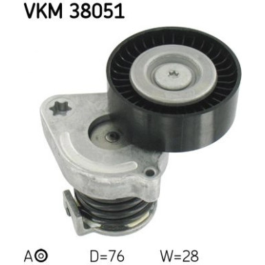 SKF | Spannrolle, Keilrippenriemen | VKM 38051