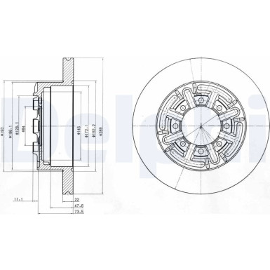 Delphi | Bremsscheibe | BG4171