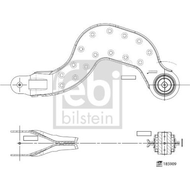 FEBI BILSTEIN 185909 Querlenker, Lenker, Radaufhängung