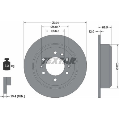 Textar | Bremsscheibe | 92161800