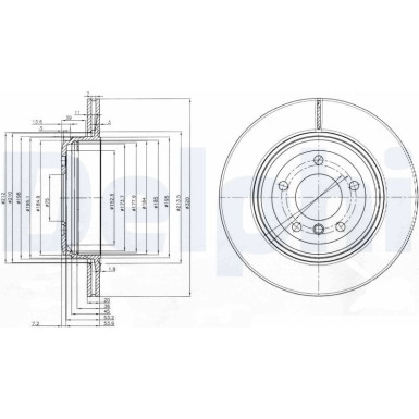 Delphi | Bremsscheibe | BG3872