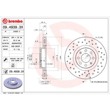 Brembo | Bremsscheibe | 09.4939.3X