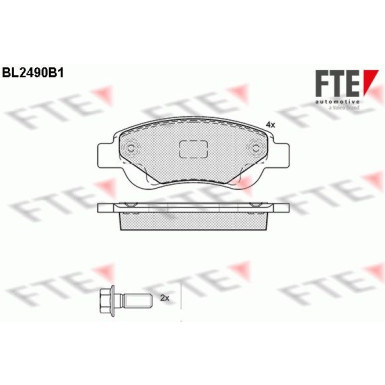 FTE | Bremsbelagsatz, Scheibenbremse | 9010763