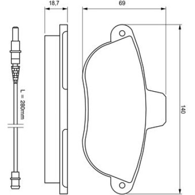 BOSCH | Bremsbelagsatz, Scheibenbremse | 0 986 424 415