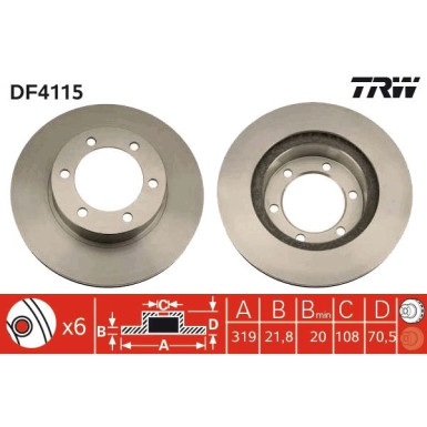 TRW | Bremsscheibe | DF4115