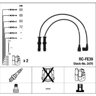 NGK | Zündleitungssatz | 2478
