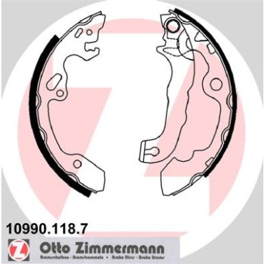 Zimmermann | Bremsbackensatz | 10990.118.7