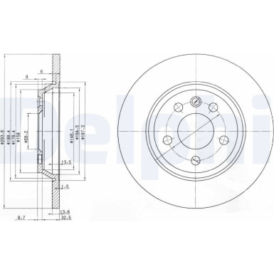 Delphi | Bremsscheibe | BG3518