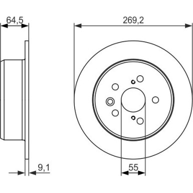 BOSCH | Bremsscheibe | 0 986 479 336