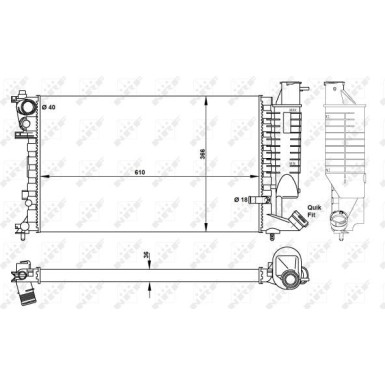 NRF | Kühler, Motorkühlung | 50424