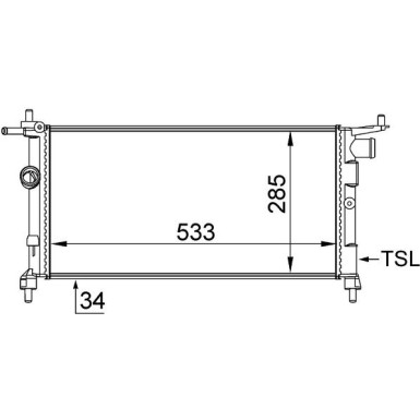 Mahle | Kühler, Motorkühlung | CR 268 000S