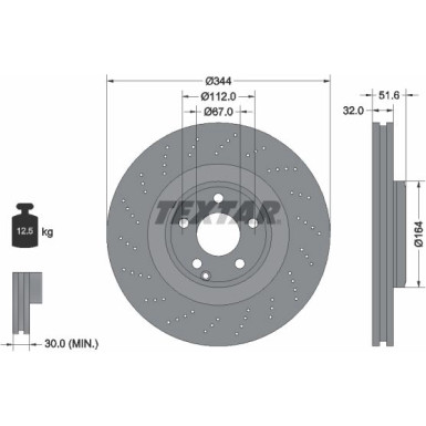 Textar | Bremsscheibe | 92289905