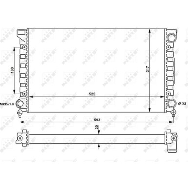NRF | Kühler, Motorkühlung | 539501