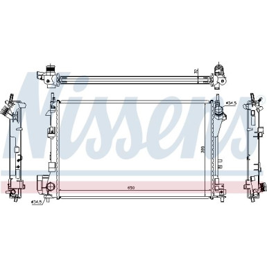 Nissens | Kühler, Motorkühlung | 63022A