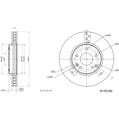 Metzger | Bremsscheibe | 6110140