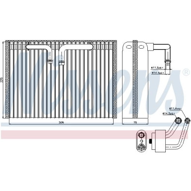 Nissens | Verdampfer, Klimaanlage | 92296