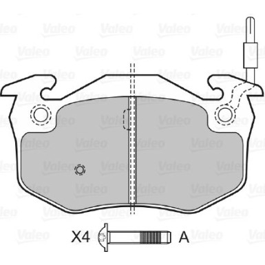 Valeo | Bremsbelagsatz, Scheibenbremse | 598158