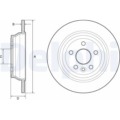 Delphi | Bremsscheibe | BG4656C