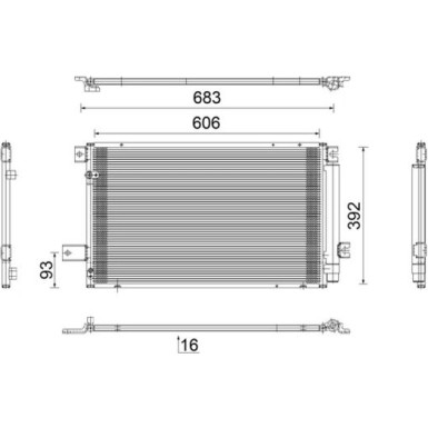 Mahle | Kondensator, Klimaanlage | AC 819 000S