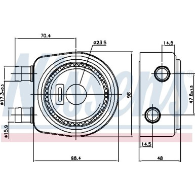 Nissens | Ölkühler, Motoröl | 90697