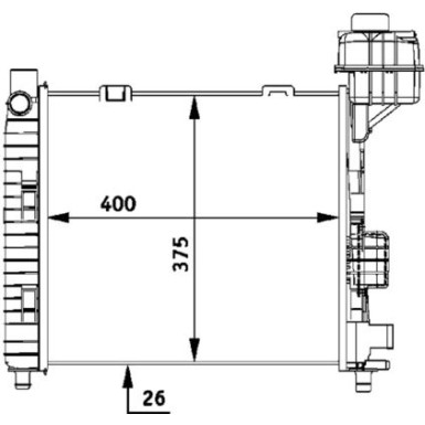 Mahle | Kühler, Motorkühlung | CR 322 000S