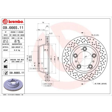 Brembo | Bremsscheibe | 09.6665.11