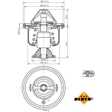 NRF | Thermostat, Kühlmittel | 725199