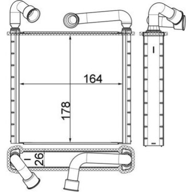 Mahle | Wärmetauscher, Innenraumheizung | AH 253 000S