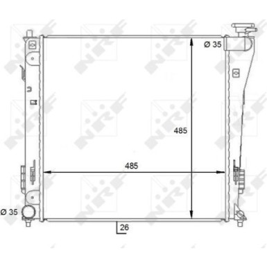 NRF | Kühler, Motorkühlung | 59086