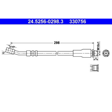 ATE | Bremsschlauch | 24.5256-0298.3