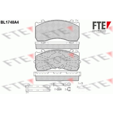 FTE | Bremsbelagsatz, Scheibenbremse | 9500028